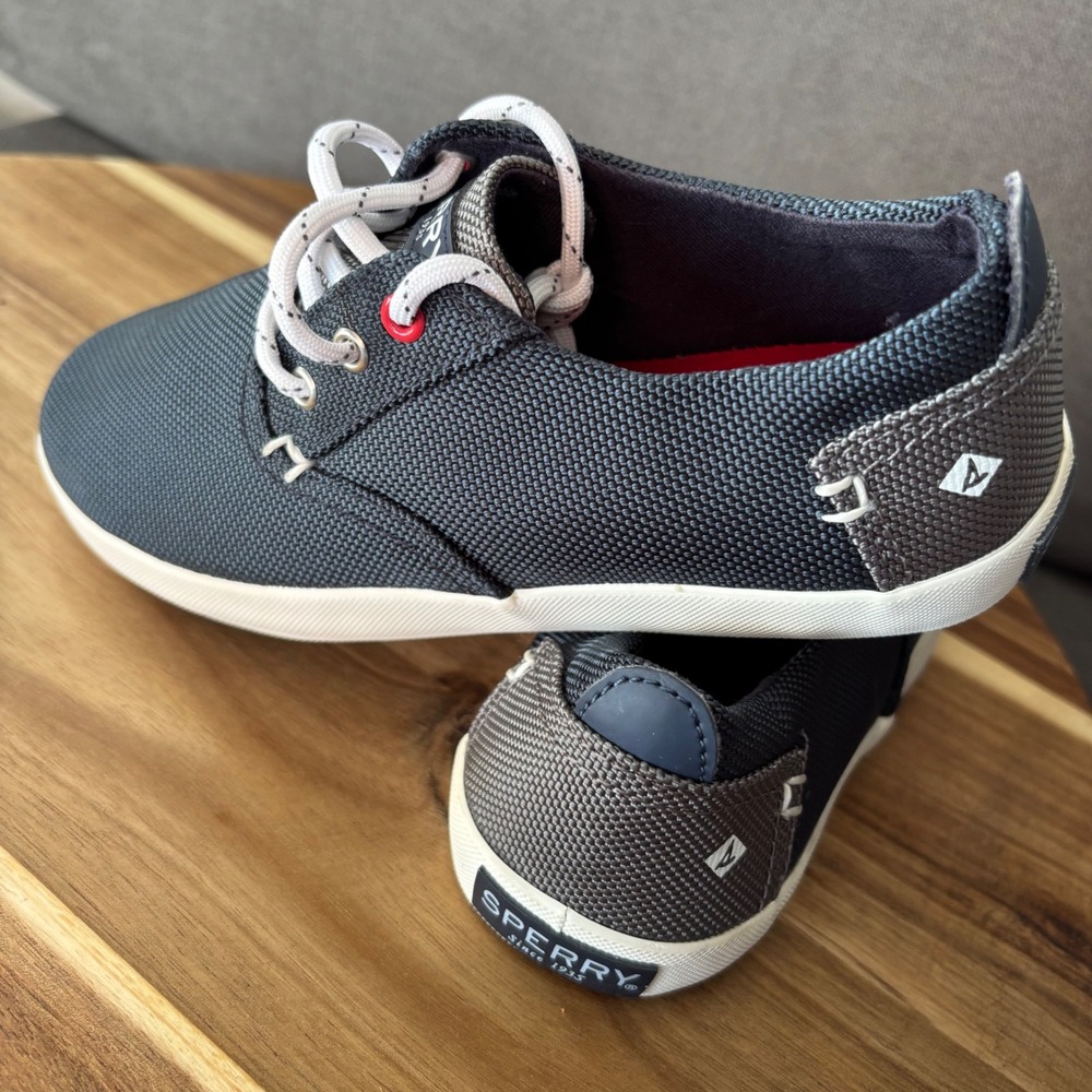 Sperry Bodie Washable Navy Grey Mesh Sneakers Kids Size 1